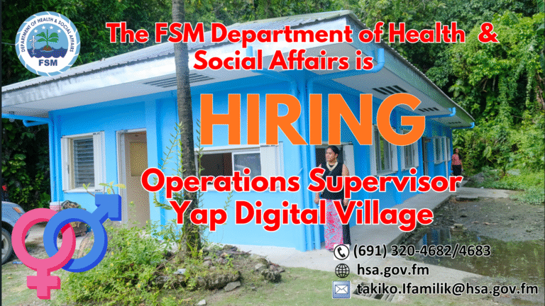 REQUEST FOR EXPRESSIONS OF INTEREST – Operations Supervisor (Yap Digital Village)