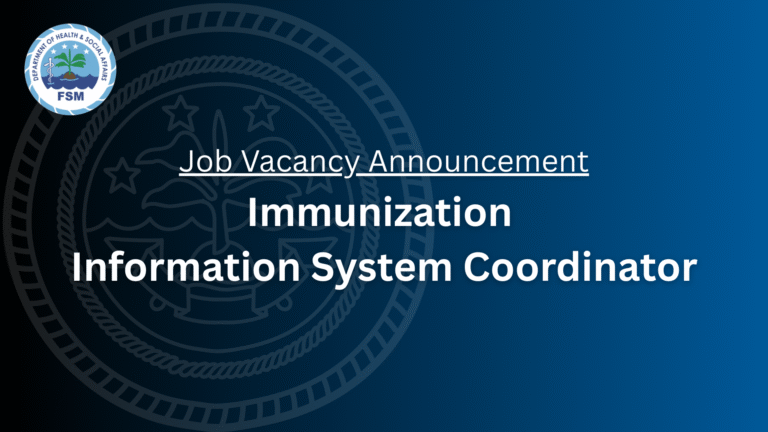 Job Vacancy: Immunization Information System Coordinator